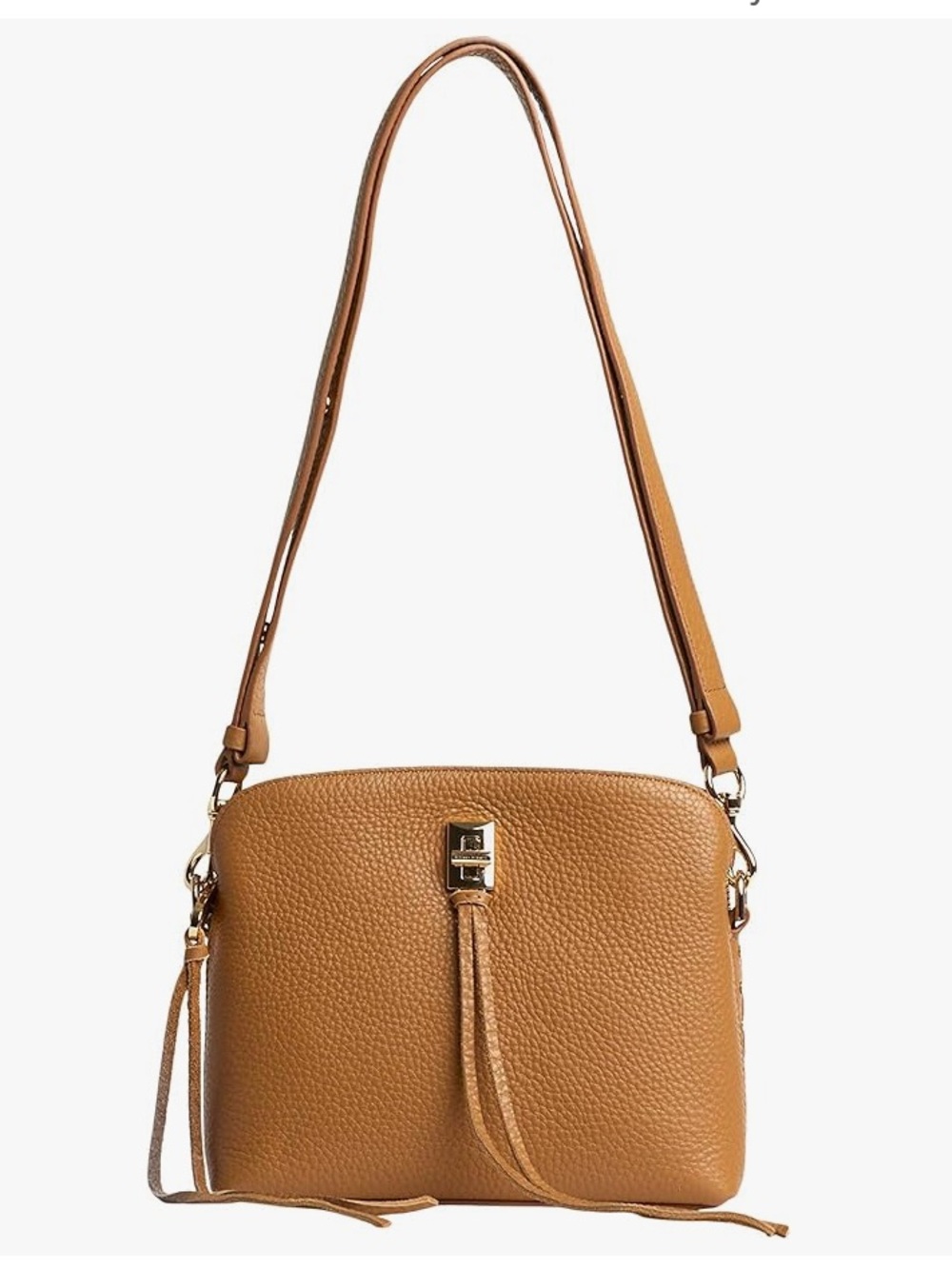 Rebecca Minkoff Darren Zip Top Two Way Women's Tan Pebble Leather Bag